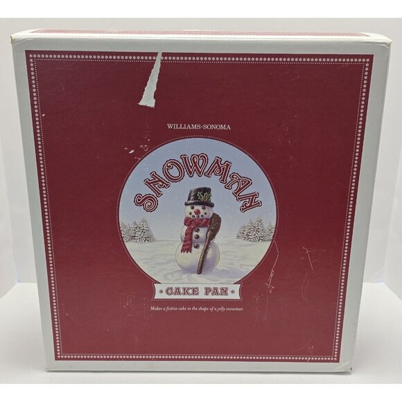 Nordic Ware 13 X 12" Snowman 3D Cake Mold Pan 10 Cups 2.6 Liters Williams Sonoma - Picture 2 of 9